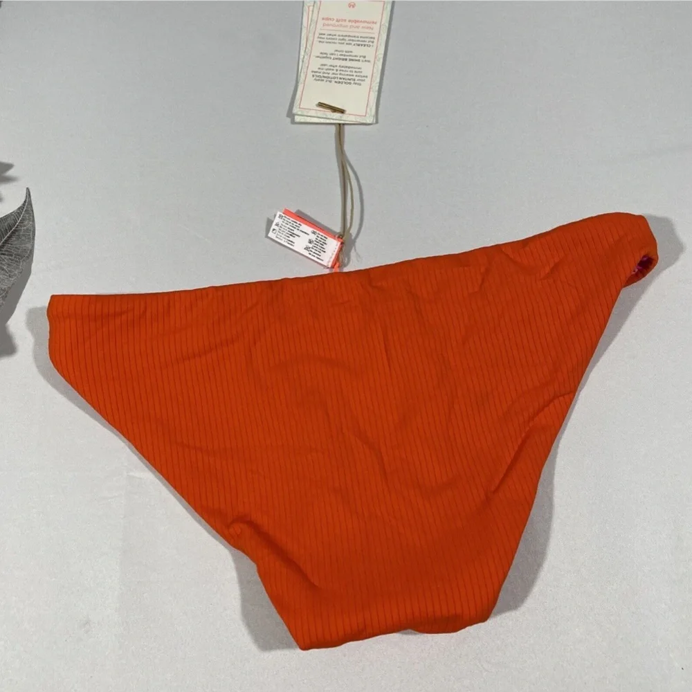 NWT‎ Maaji [ XS ] Ginger Orange Flirt Reversible Bikini Bottoms